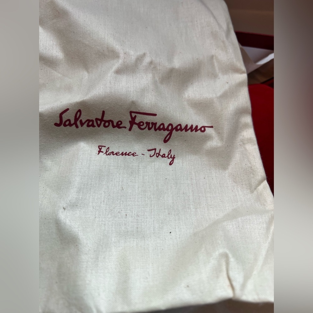 Salvatore Ferragamo Belluno Suede Sandals Women’s Size 9.5 Red W Box - Picture 3 of 11